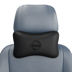 Подушка под шею черная с вышивкой 